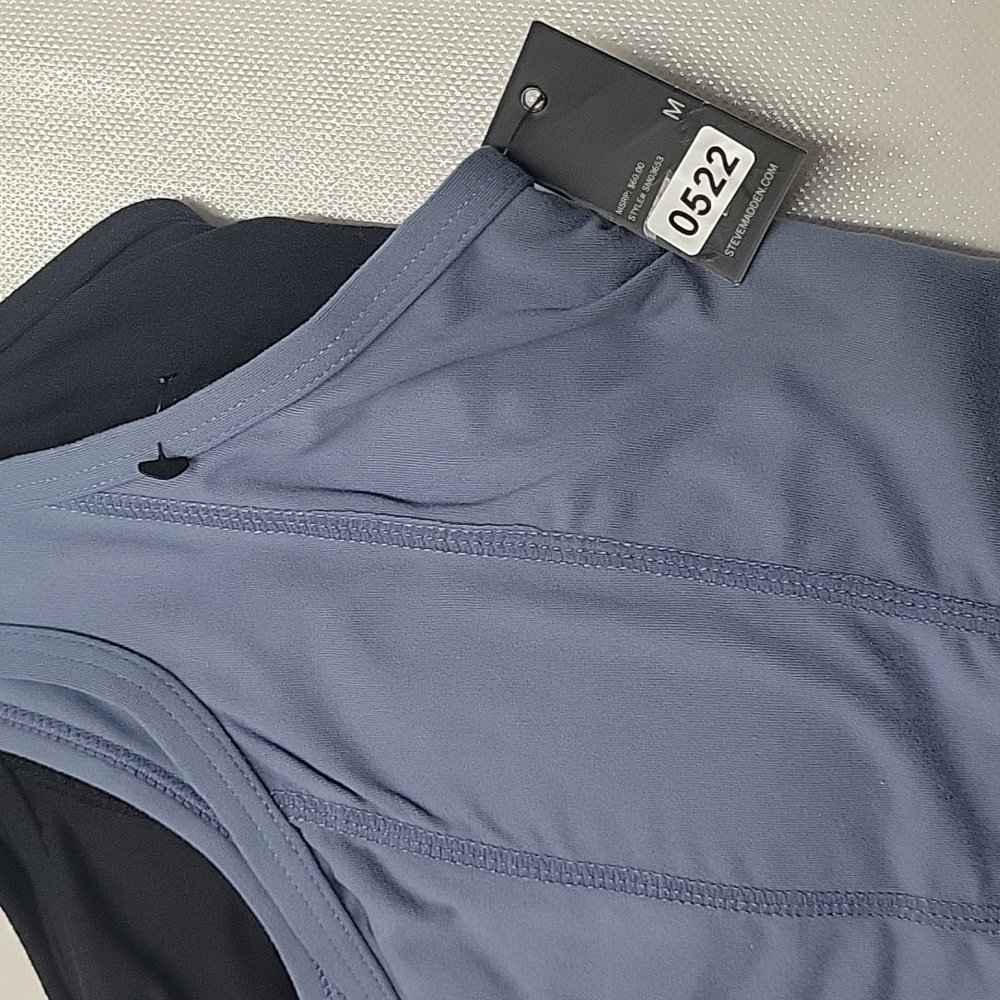 Steve Madden Women's Blue and Black Sports Bras - Picture 2 of 6